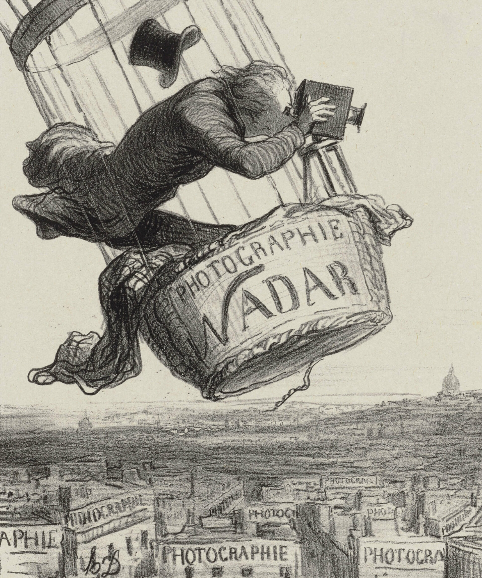 St presse daumier Nadar elevant la photographie a la hauteur de lart 1862