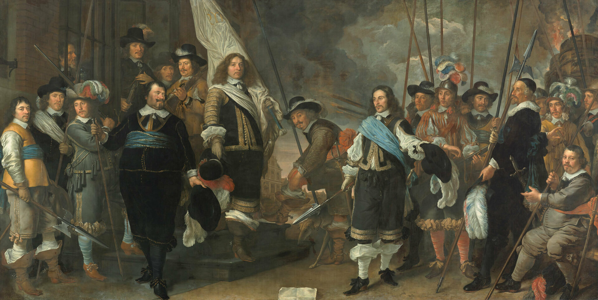 2024_GoldeneZeiten_Pressebild_Govaert Flinck Wijk_Der Voetboog Schuetzen unter Hauptmann Joan Huydecoper und Leutnant Frans van Waveren