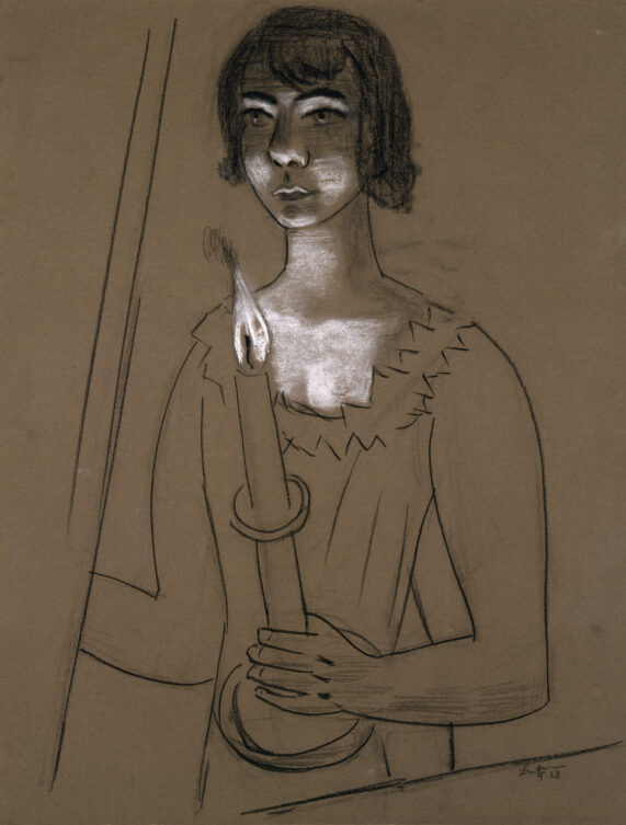 St presse Max Beckmann Frau mit Kerze Quappi 1928 Kunstmuseum Basel web