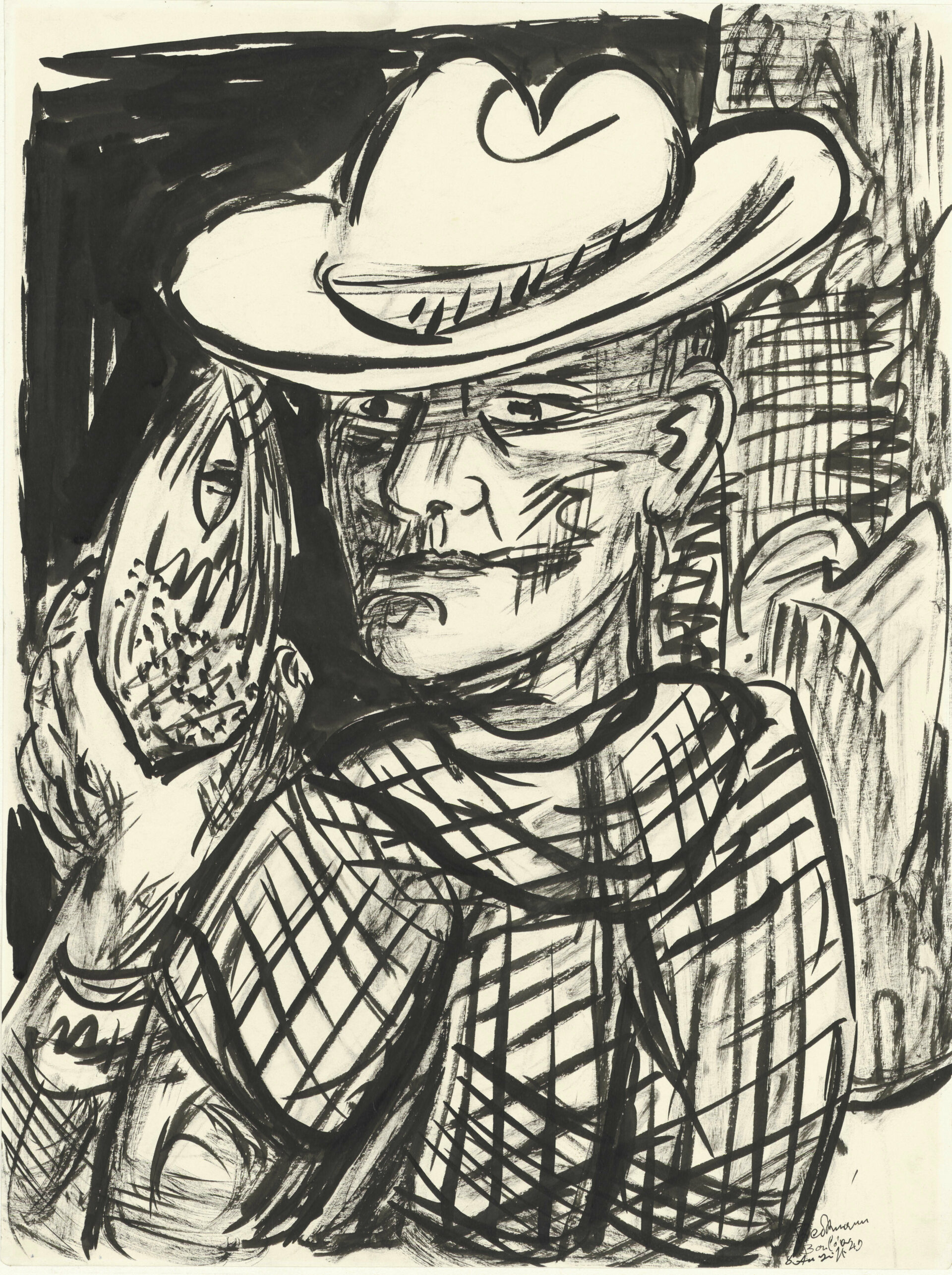 St presse Max Beckmann Selbstbildnis mit Fischerhut 1949 web