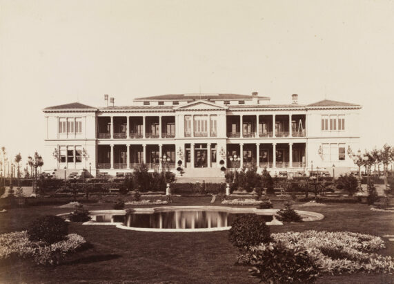 St presse mylius frankfurt am main das gesellschaftshaus im palmengarten vor dem brand 1871 1875