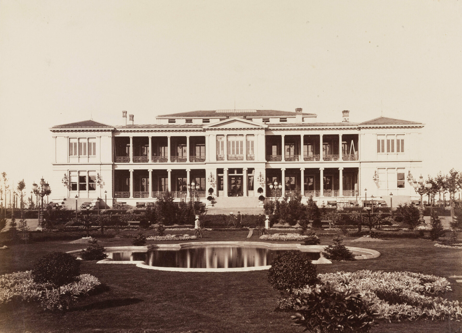 St presse mylius frankfurt am main das gesellschaftshaus im palmengarten vor dem brand 1871 1875
