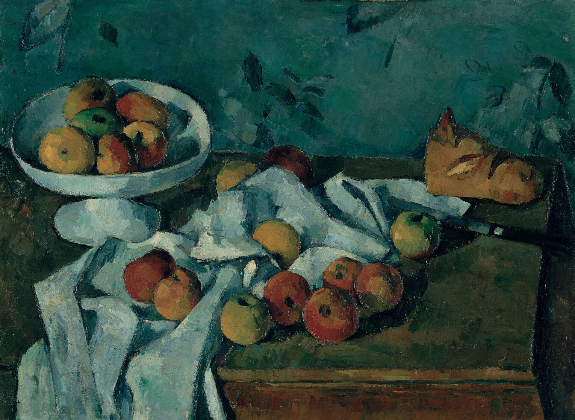 St presse paul cezanne stilleben mit obstschale Aeapfeln und brot 1879 80 web