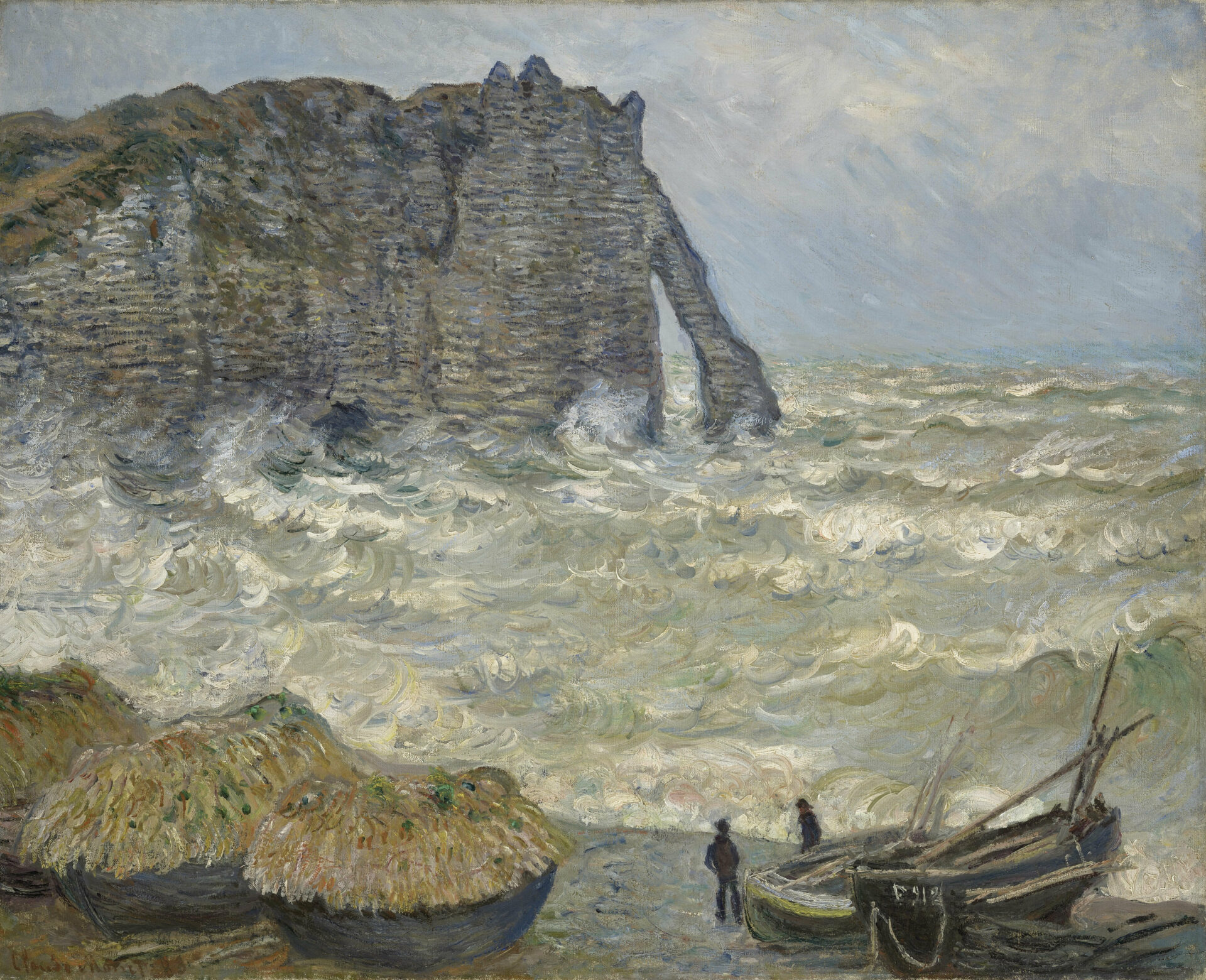 St presse claude monet etretat laiguille et la porte daval 1885