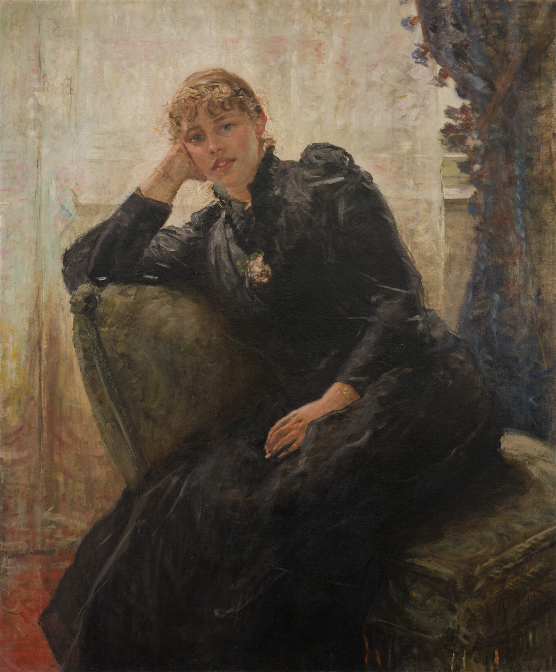 Digitale Sammlung Vorschaubild Fritz Von Uhde Damenbildnis Portrait Therese Karl